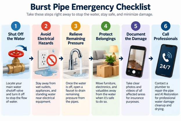Burst Pipe Emergency Checklist